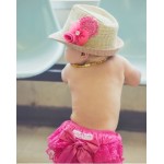 CeCe Fedora Fuchsia Flower and Gemstones RuffleButts 